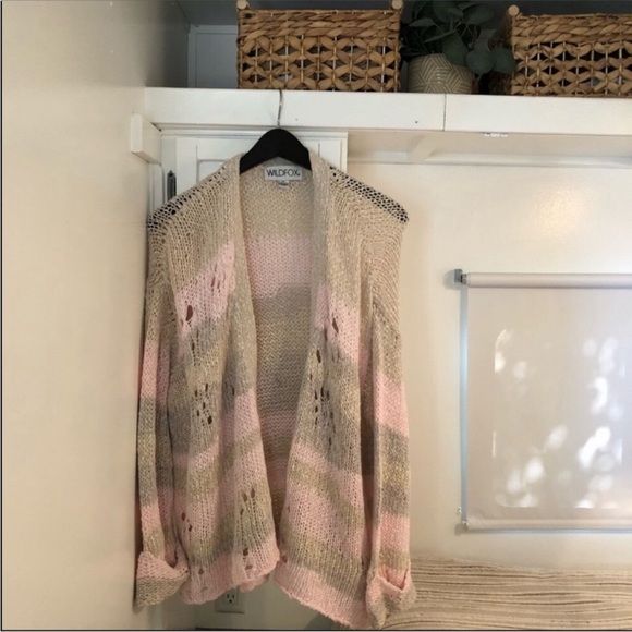 WILDFOX Yara Distressed Dolman Cardigan - Picture 5 of 11